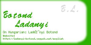 botond ladanyi business card